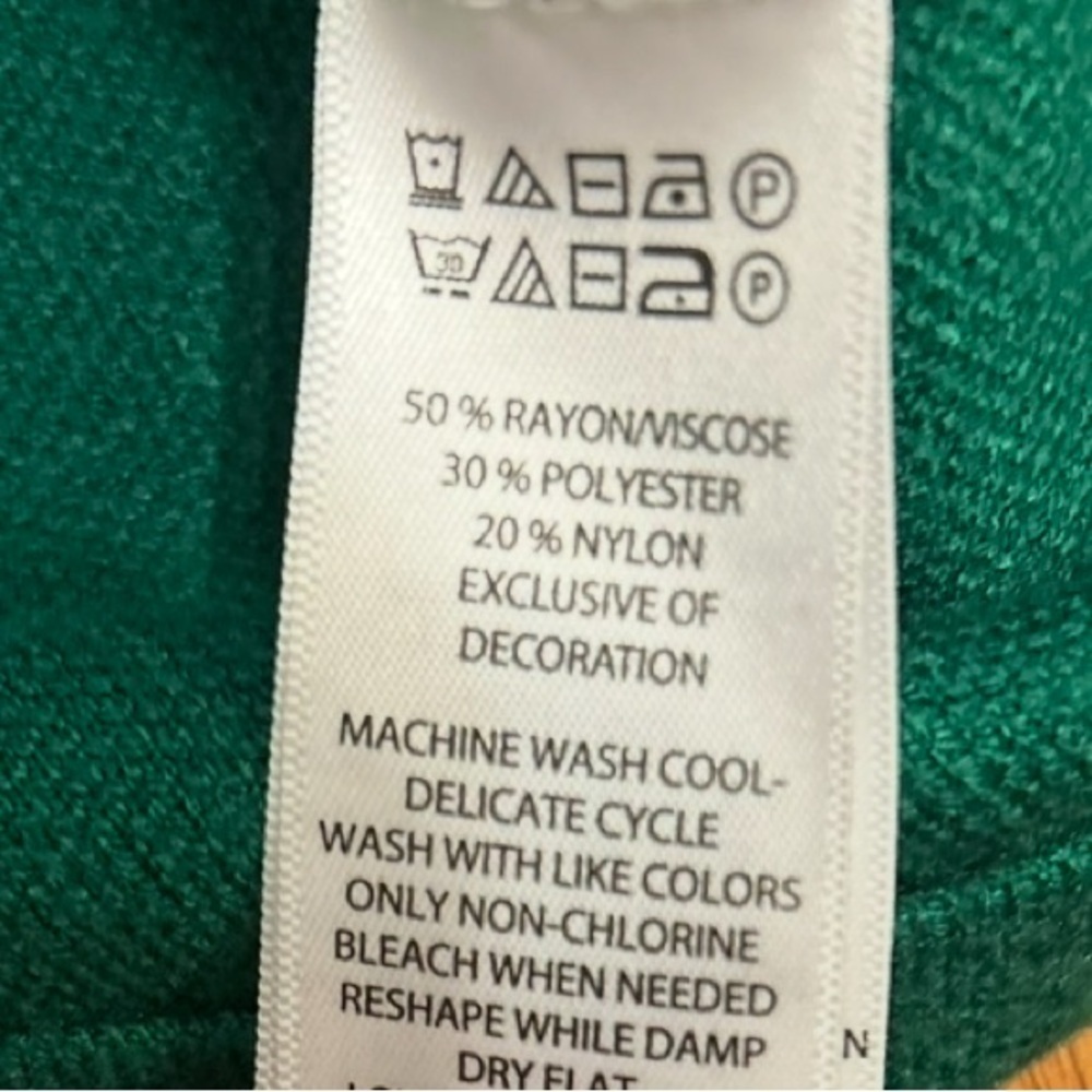 Tahari Emerald Green Mock Neck Sweater Classic Luxe Knit Women M - Picture 5 of 6